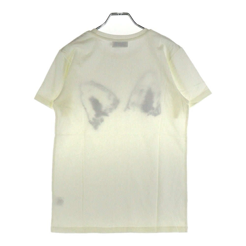 MAISON KITSUNE(メゾンキツネ) イアープリント Tシャツ 半袖カットソー レディース ライトイエロー/ネイビー