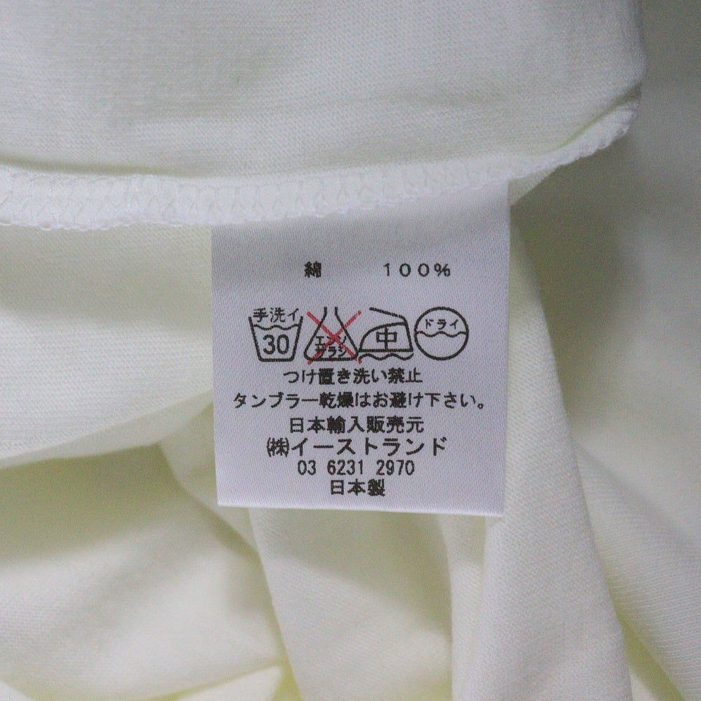 MAISON KITSUNE(メゾンキツネ) イアープリント Tシャツ 半袖カットソー レディース ライトイエロー/ネイビー