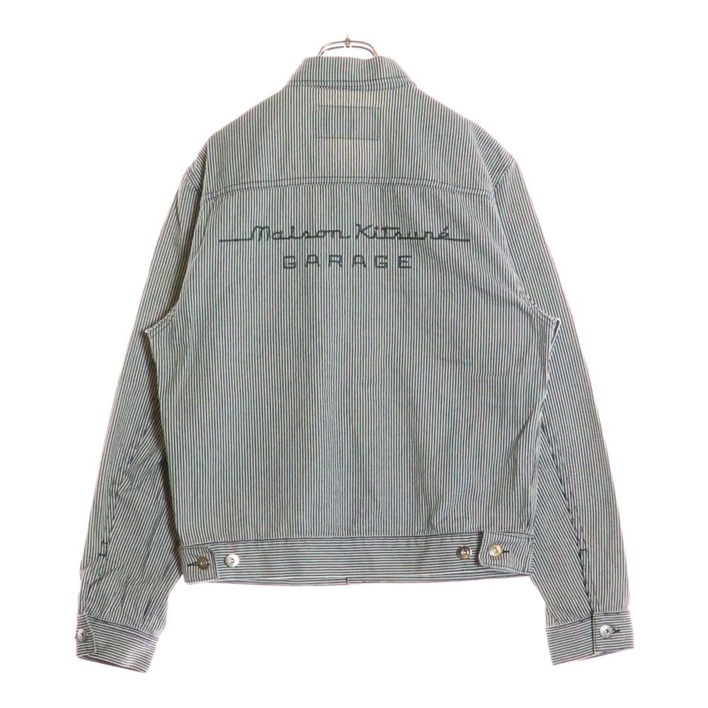 MAISON KITSUNE(メゾンキツネ) ストライプ コットン ジャケット レディース ブルー/ホワイト