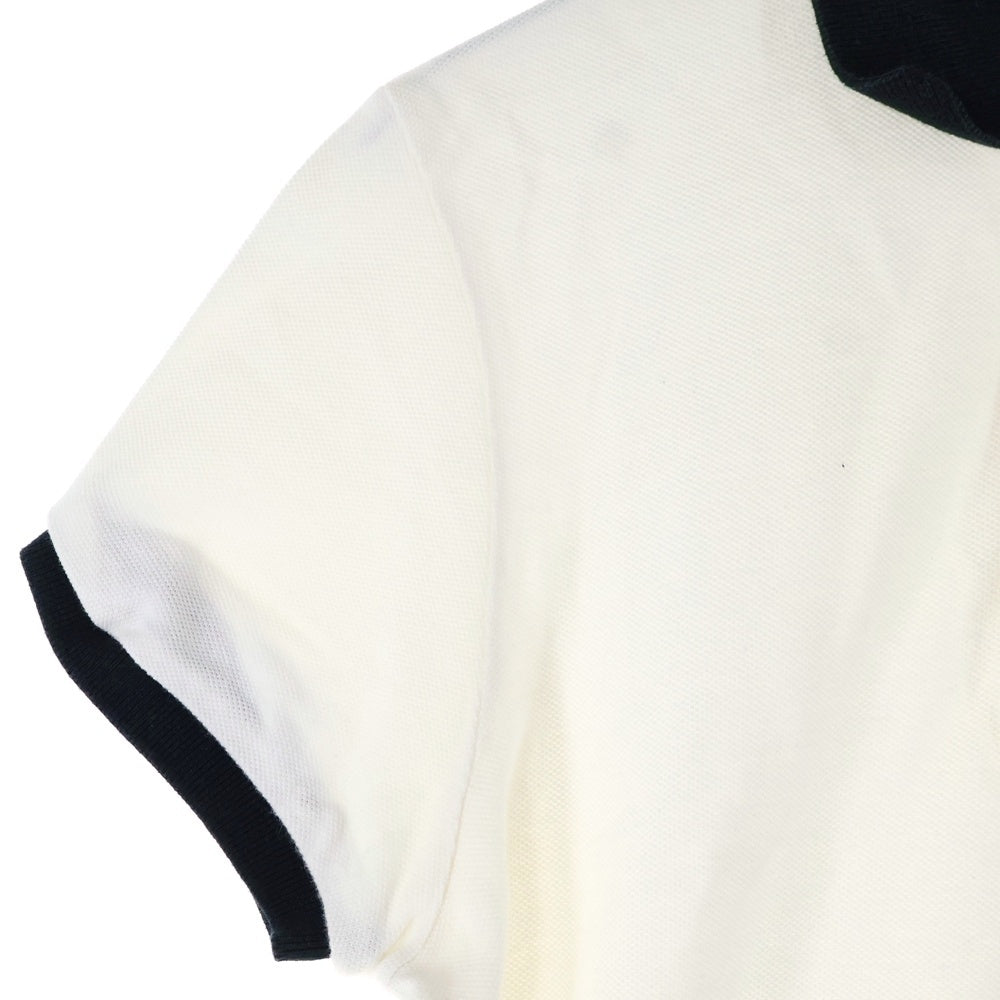 MAISON KITSUNE(メゾンキツネ) キツネパッチ 半袖ポロシャツ レディース ホワイト/ブラック