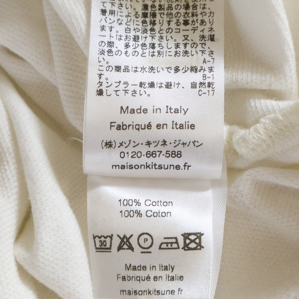 MAISON KITSUNE(メゾンキツネ) キツネパッチ 半袖ポロシャツ レディース ホワイト/ブラック