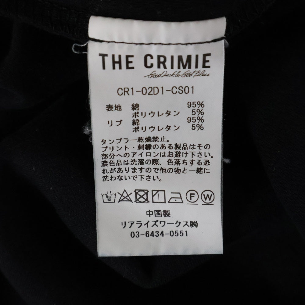THE CRIMIE(ザ クライミー) コットン ポケット 半袖Tシャツ ブラック CR1-02D1-CS01