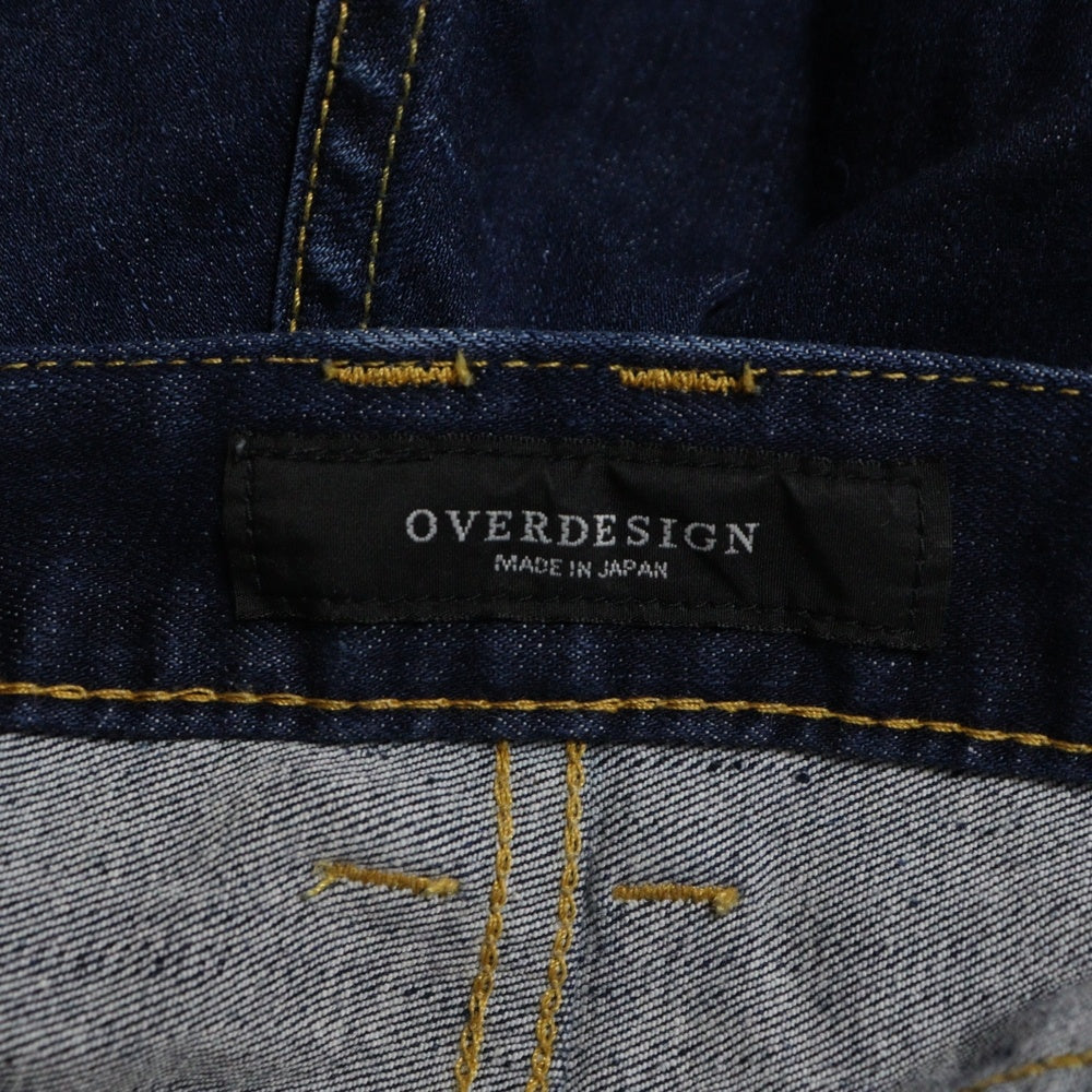 OVERDESIGN(オーバーデザイン) シューレース コットンストレッチ デニムパンツ インディゴ