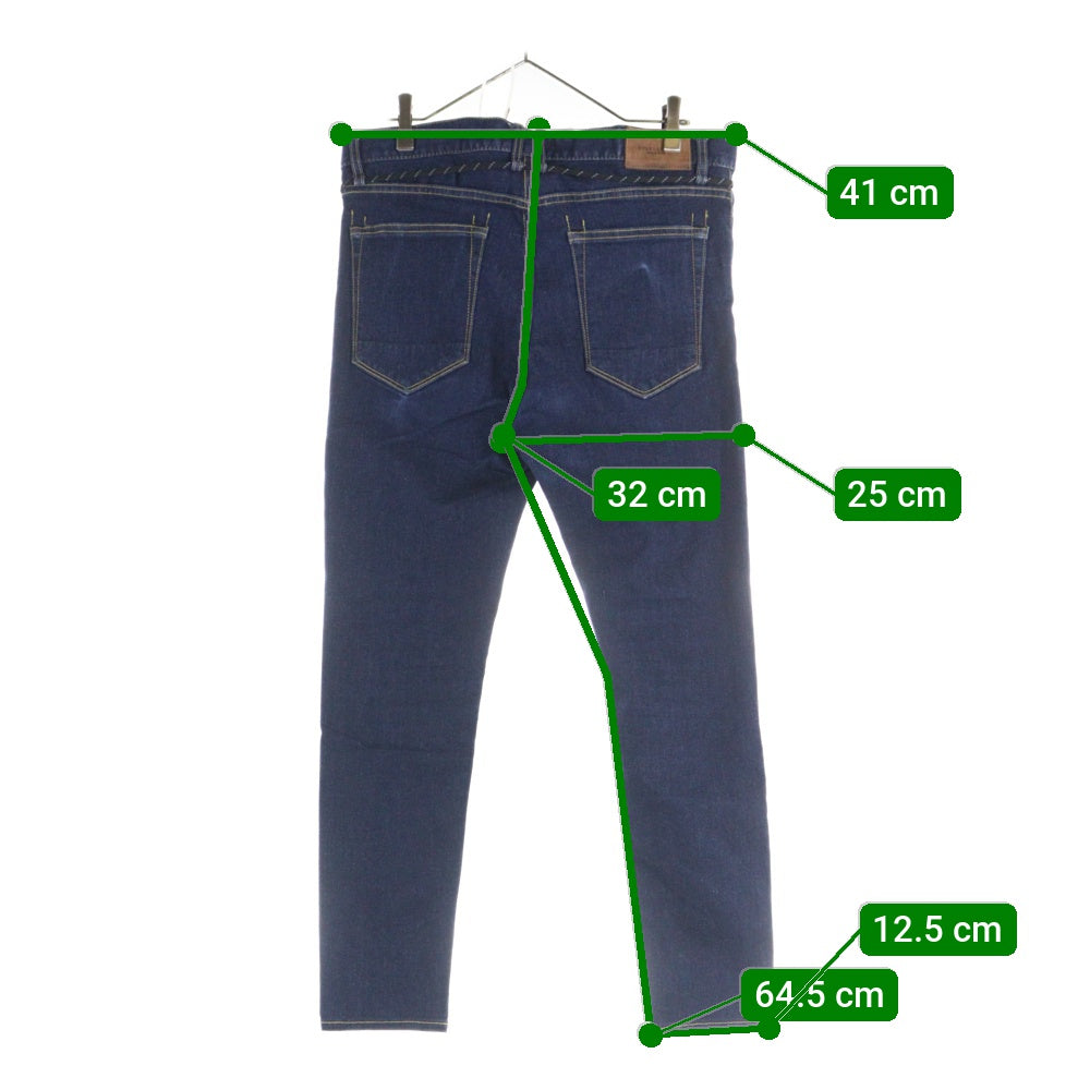 OVERDESIGN(オーバーデザイン) シューレース コットンストレッチ デニムパンツ インディゴ
