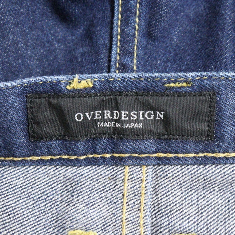 OVERDESIGN(オーバーデザイン) コットンストレッチ ボタンフライ デニム スキニーパンツ インディゴ