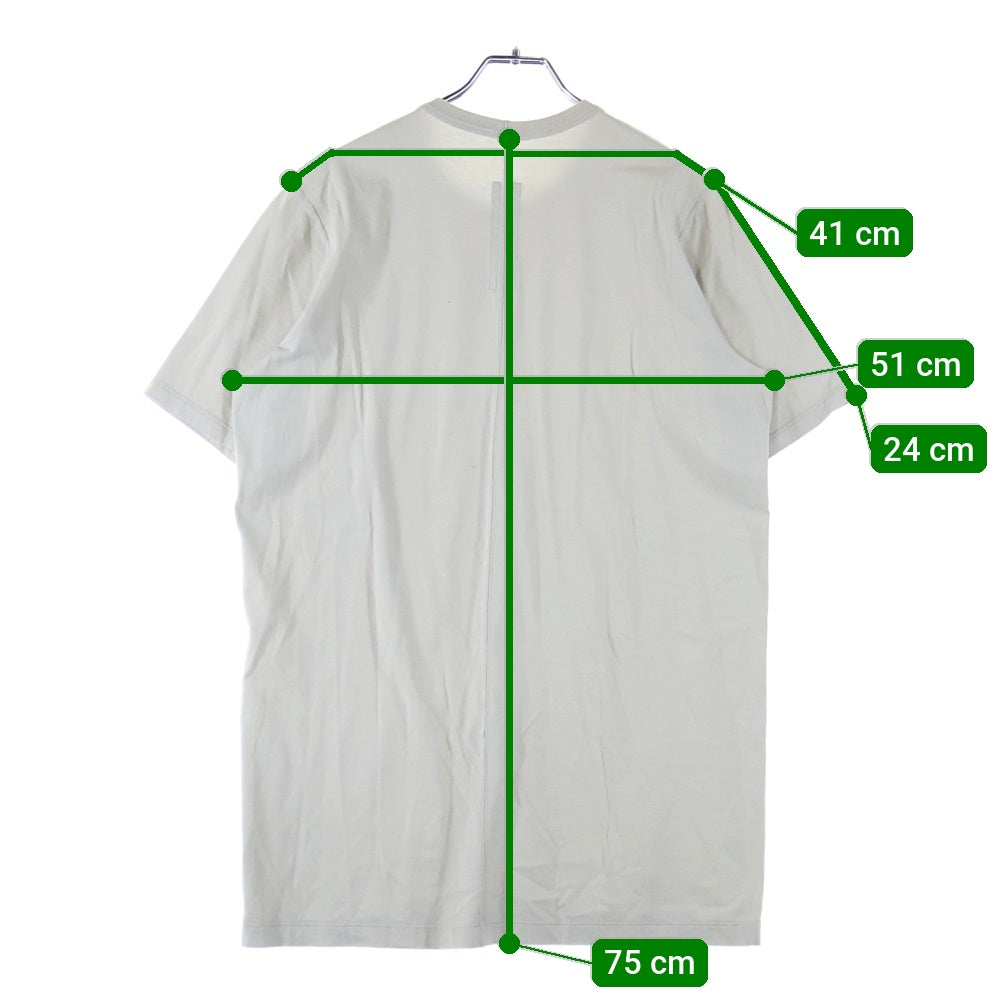 Rick Owens(リックオウエンス) 21AW LEVEL TEE レベル クルーネック 半袖Tシャツ カットソー ライトグレー RU02A5264-JA