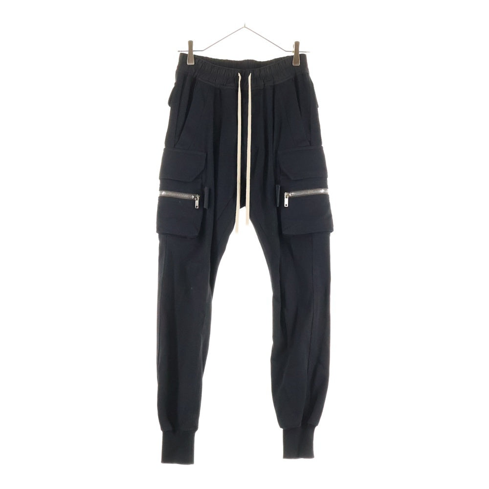 Rick Owens(リックオウエンス) 21AW MASTODON CARGO PANTS マストドン サルエル カーゴパンツ ブラック RU02A5396-BA