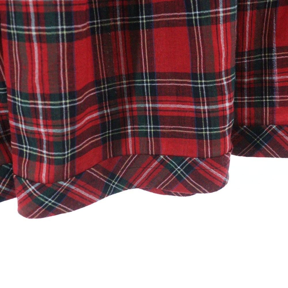 TAO COMME des GARCONS(タオコムデギャルソン) 23AW チェック柄 ロングスカート レディース レッド TL-S009 AD2023