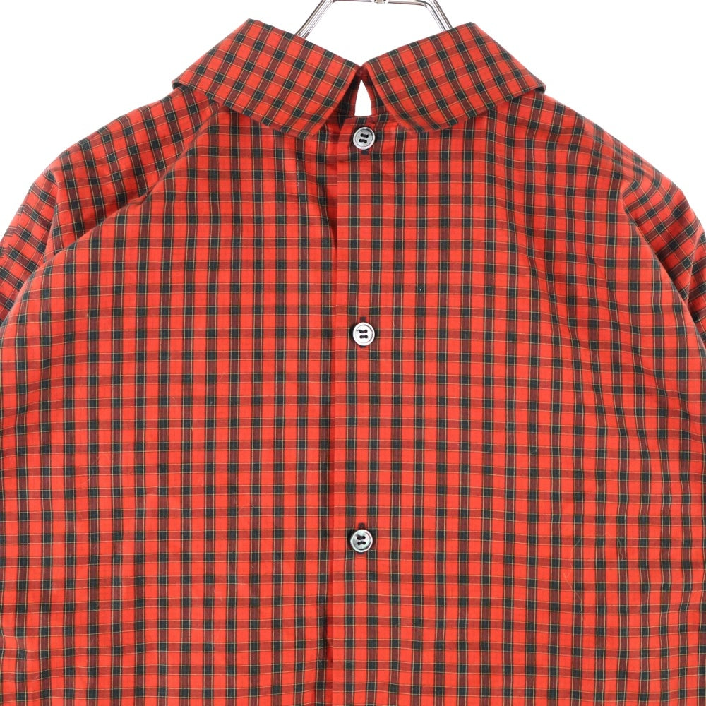 TAO COMME des GARCONS(タオコムデギャルソン) 23AW チェック柄 再構築 長袖シャツ レディース レッド TL-B002 AD2023