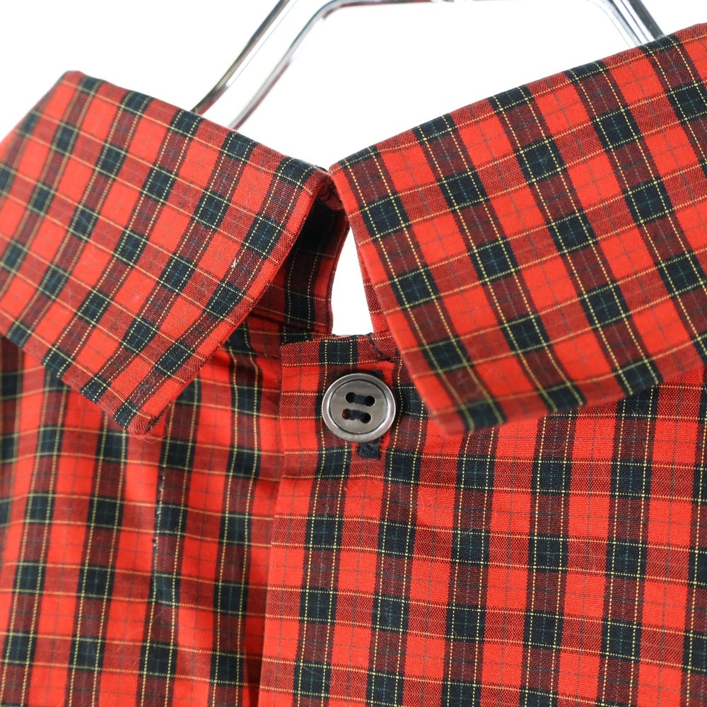 TAO COMME des GARCONS(タオコムデギャルソン) 23AW チェック柄 再構築 長袖シャツ レディース レッド TL-B002 AD2023