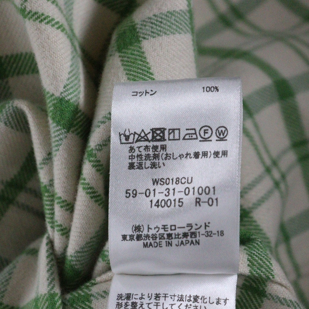 CABaN(キャバン) チェック 長袖 シャツ グリーン
