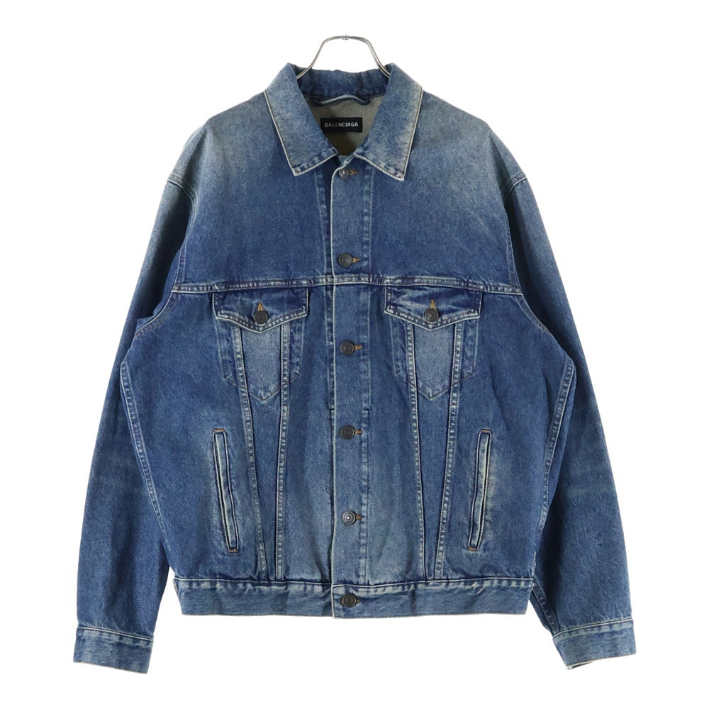 BALENCIAGA(バレンシアガ) 19AW バック刺繍デニム ジャケット JP57 2019 01145 ブルー