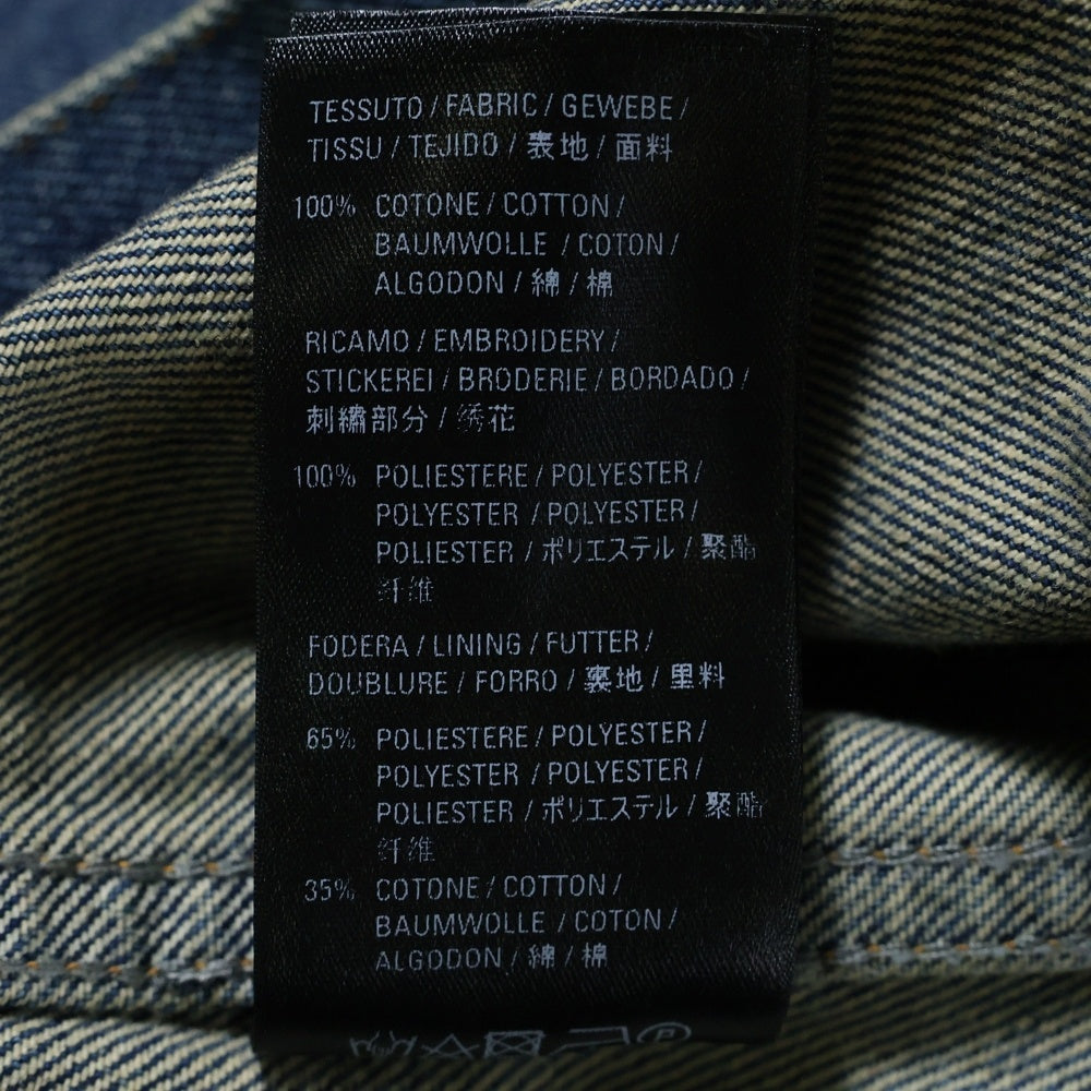 BALENCIAGA(バレンシアガ) 19AW バック刺繍デニム ジャケット JP57 2019 01145 ブルー