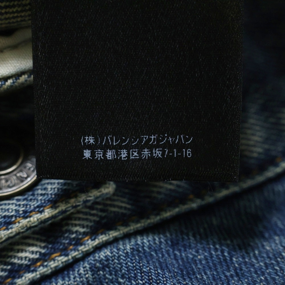 BALENCIAGA(バレンシアガ) 19AW バック刺繍デニム ジャケット JP57 2019 01145 ブルー