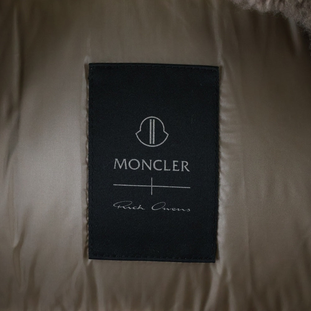 MONCLER(モンクレール) ×Rick Owens COYOTE GIUBBOTTO リックオウエンス ジップアップダウンジャケット ベージュ F209N1B50401 A0161