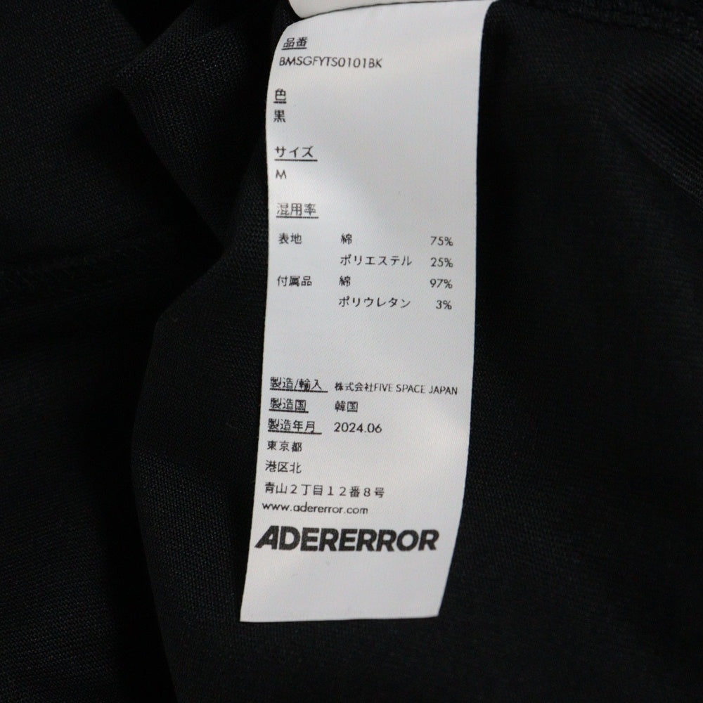 ADER ERROR(アーダーエラー) ロゴ 半袖カットソー Tシャツ ブラック BMSGYFYTS0101BK