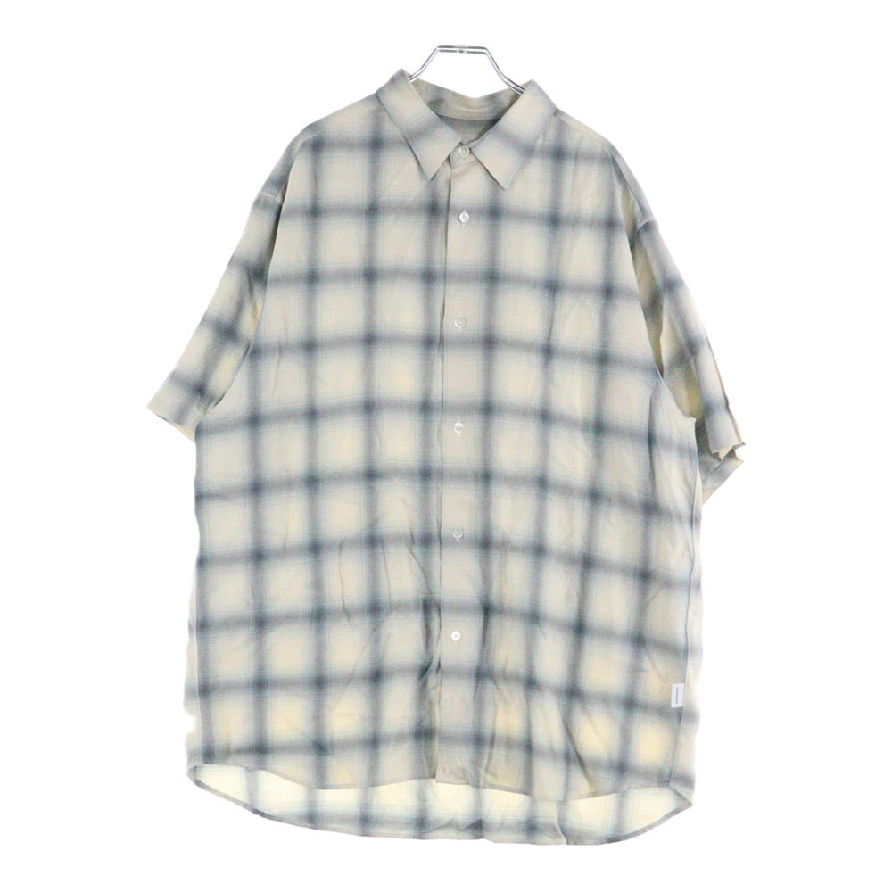 SATURDAYS SURF NYC(サタデイズサーフエヌワイシー) 20SS オンブレ 半袖チェックシャツ グレー M12520SS01