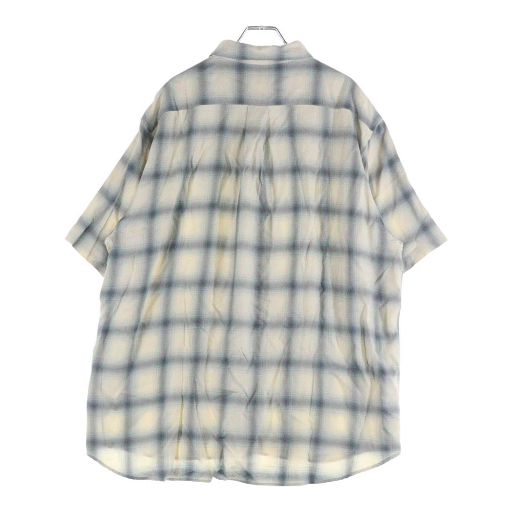 SATURDAYS SURF NYC(サタデイズサーフエヌワイシー) 20SS オンブレ 半袖チェックシャツ グレー M12520SS01