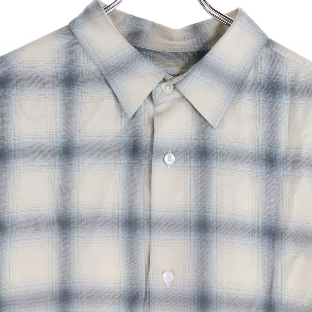 SATURDAYS SURF NYC(サタデイズサーフエヌワイシー) 20SS オンブレ 半袖チェックシャツ グレー M12520SS01