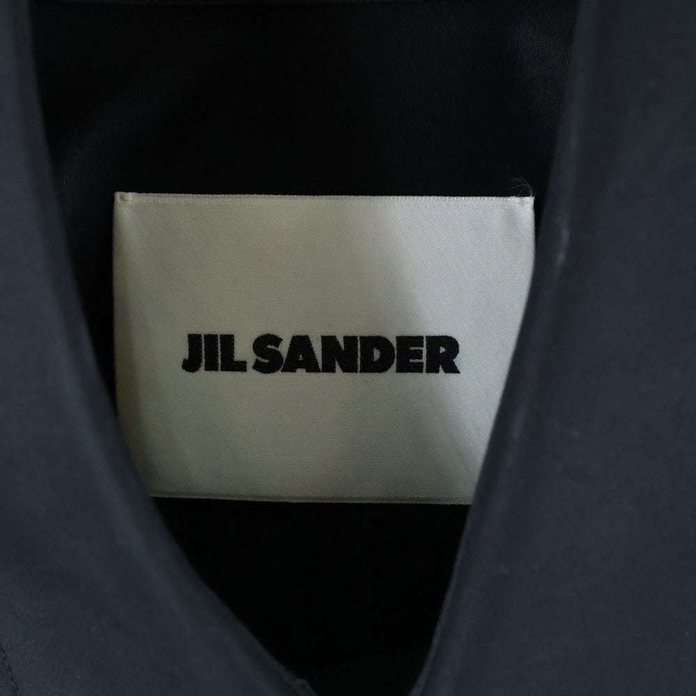 JIL SANDER(ジルサンダー) 21SS メタルピンポプリン 半袖シャツ ブラック JSMS740626MS24420011