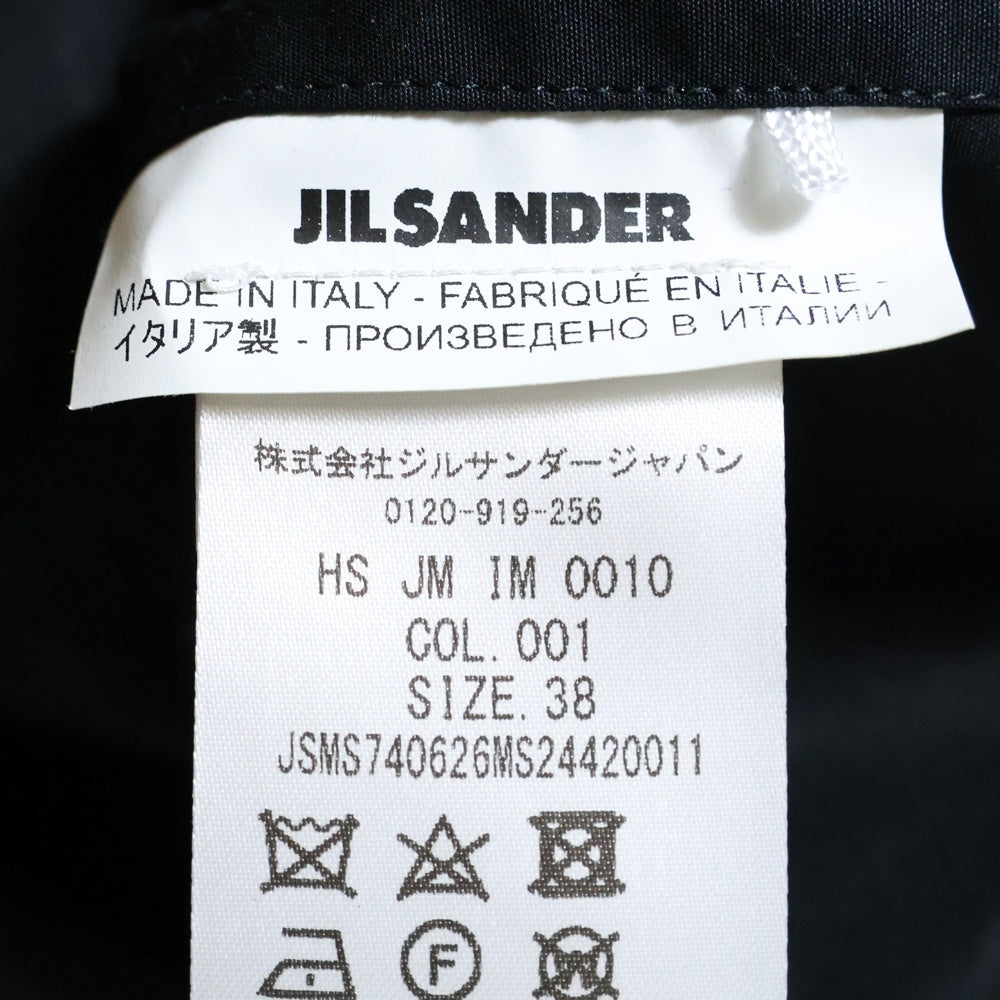 JIL SANDER(ジルサンダー) 21SS メタルピンポプリン 半袖シャツ ブラック JSMS740626MS24420011