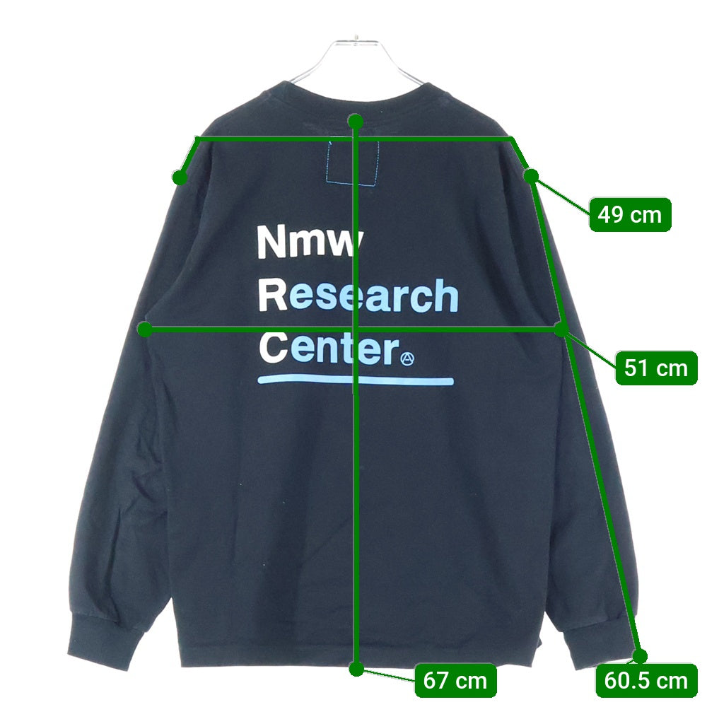 68359(68359) NRC ロゴプリント長袖Tシャツ カットソー ブラック