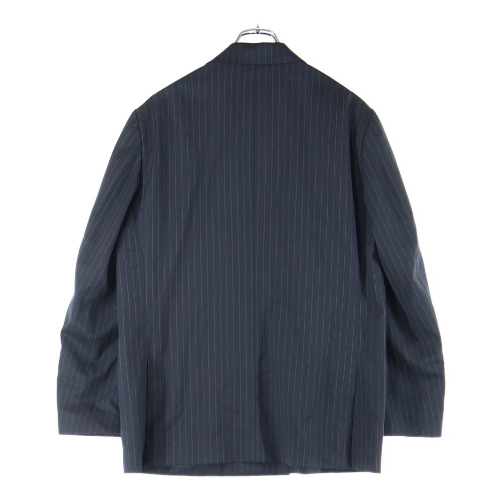 NO BRAND(ノーブランド) WOOL STRIPE JACKET ウール ストライプ テーラードジャケット ブラック EPMRL-JKT01