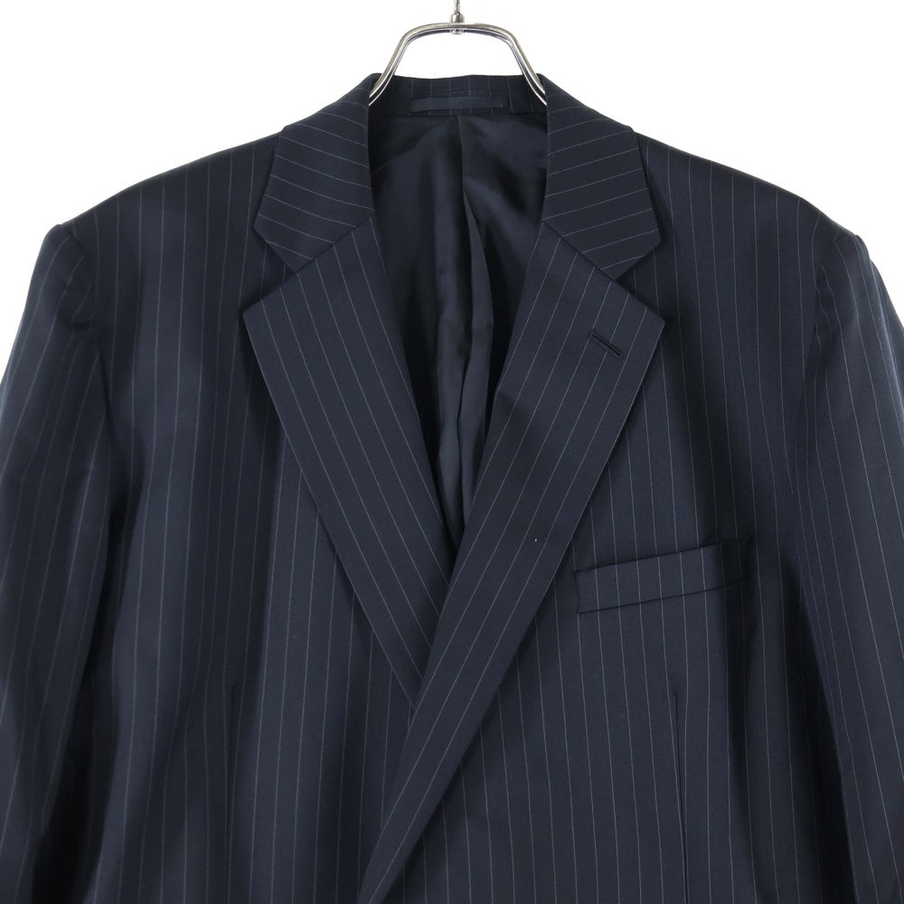 NO BRAND(ノーブランド) WOOL STRIPE JACKET ウール ストライプ テーラードジャケット ブラック EPMRL-JKT01