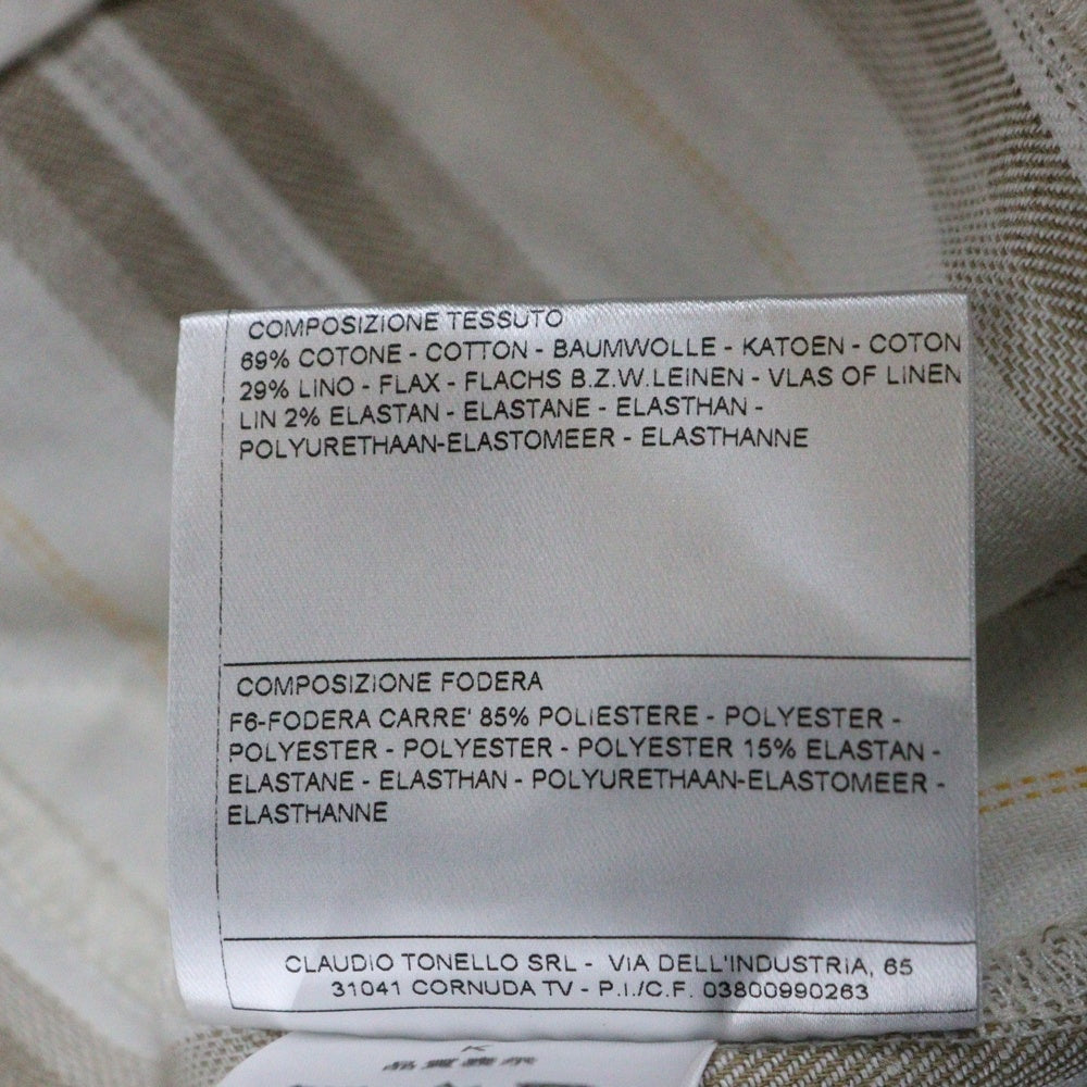 NO BRAND(ノーブランド) T-JACKET 2B ノッチドラペル コットンジャケット ベージュ