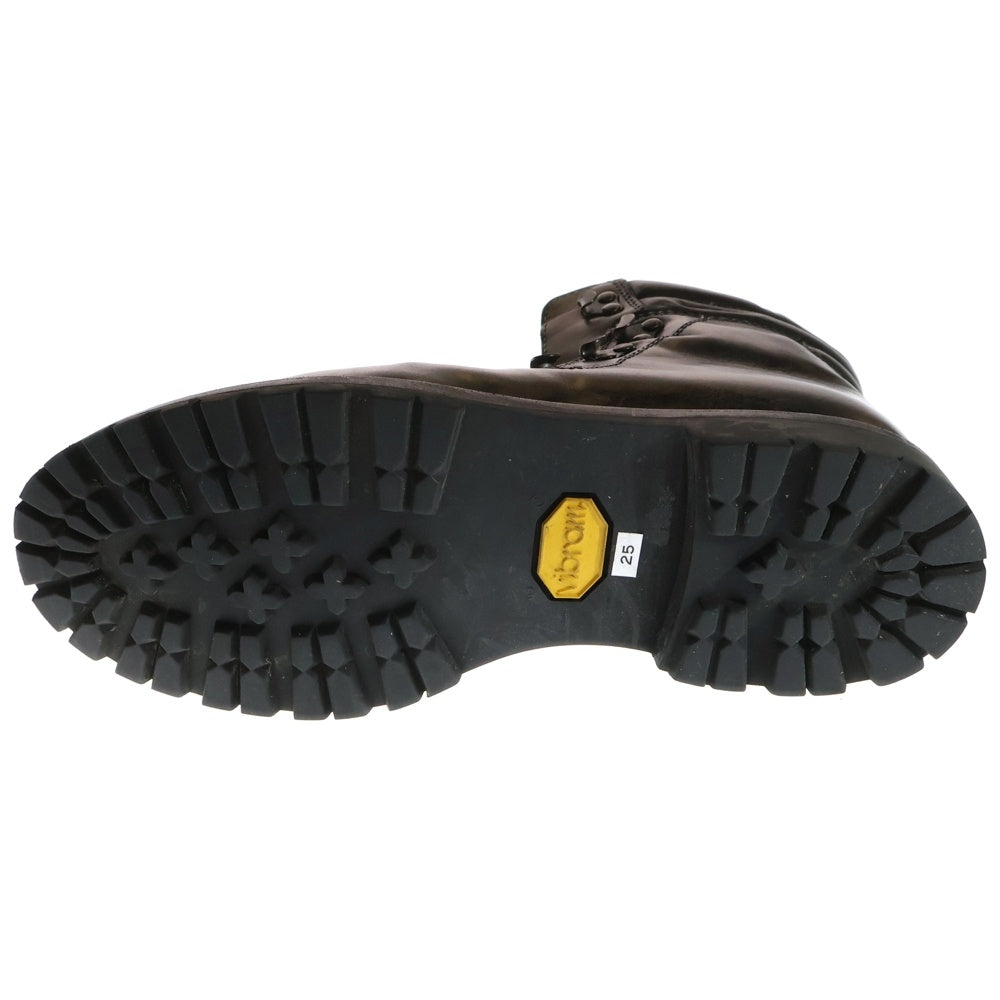 三陽山長(サンヨウヤマチョウ) レザー トレッキング レースアップ ブーツ ブラウン