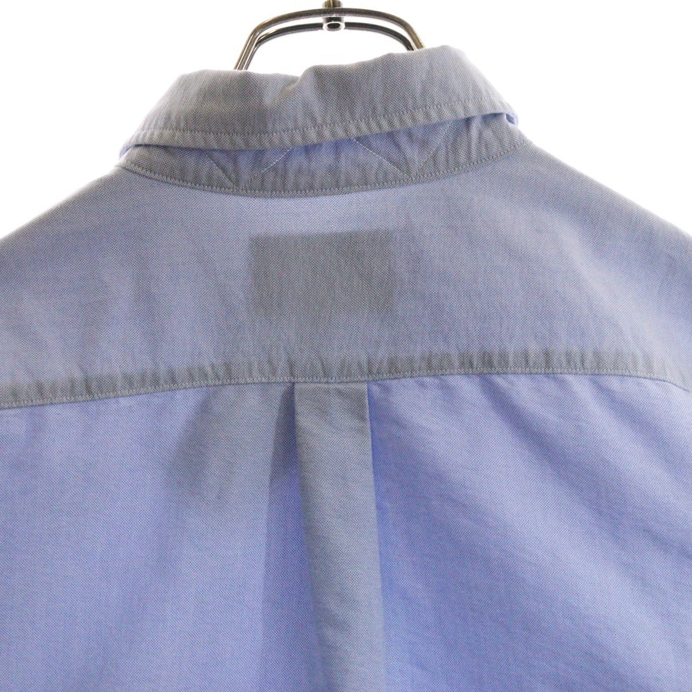 THE NORTH FACE(ザノースフェイス) サイドポケット ロゴ刺繍 オックスフォードボタンダウン 長袖シャツ ブルー NT3300N