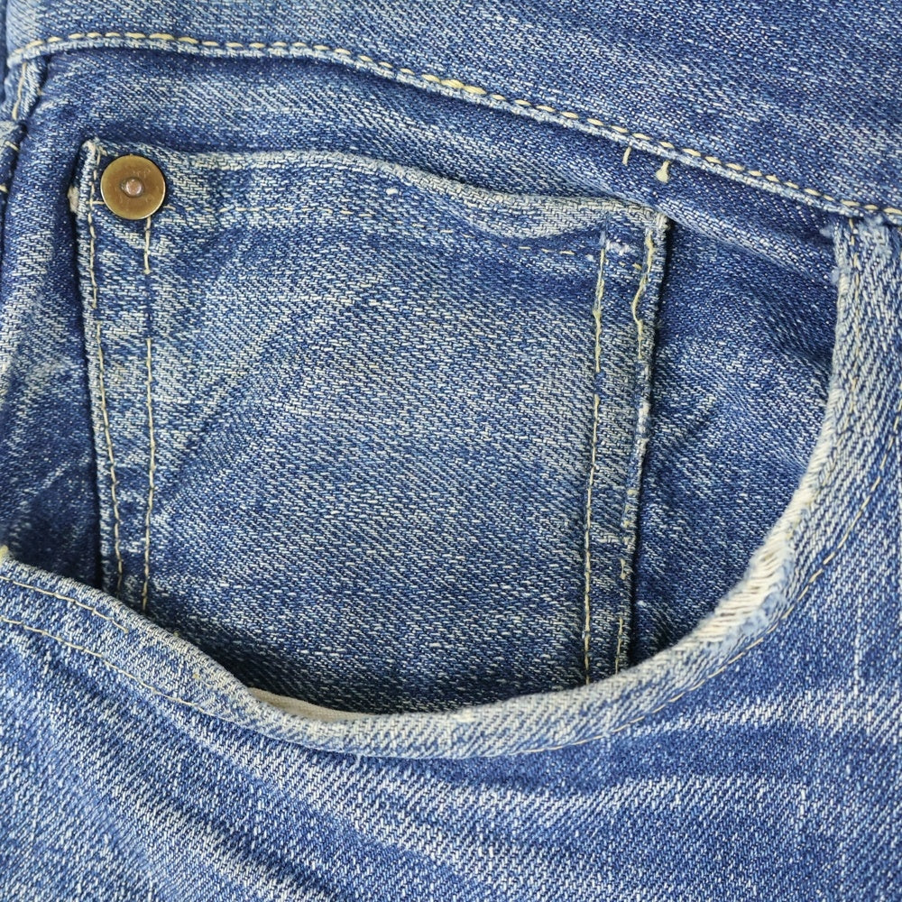 Levi's(リーバイス) 40S VINTAGE 501XX 46モデル 革パッチ 片面タブ BIG E 隠しリベットドーム型 小股裏切りっぱなし ヴィンテージ ボタンフライ デニムパンツ インディゴ