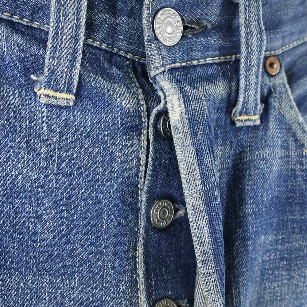 Levi's(リーバイス) 40S VINTAGE 501XX 46モデル 革パッチ 片面タブ BIG E 隠しリベットドーム型 小股裏切りっぱなし ヴィンテージ ボタンフライ デニムパンツ インディゴ