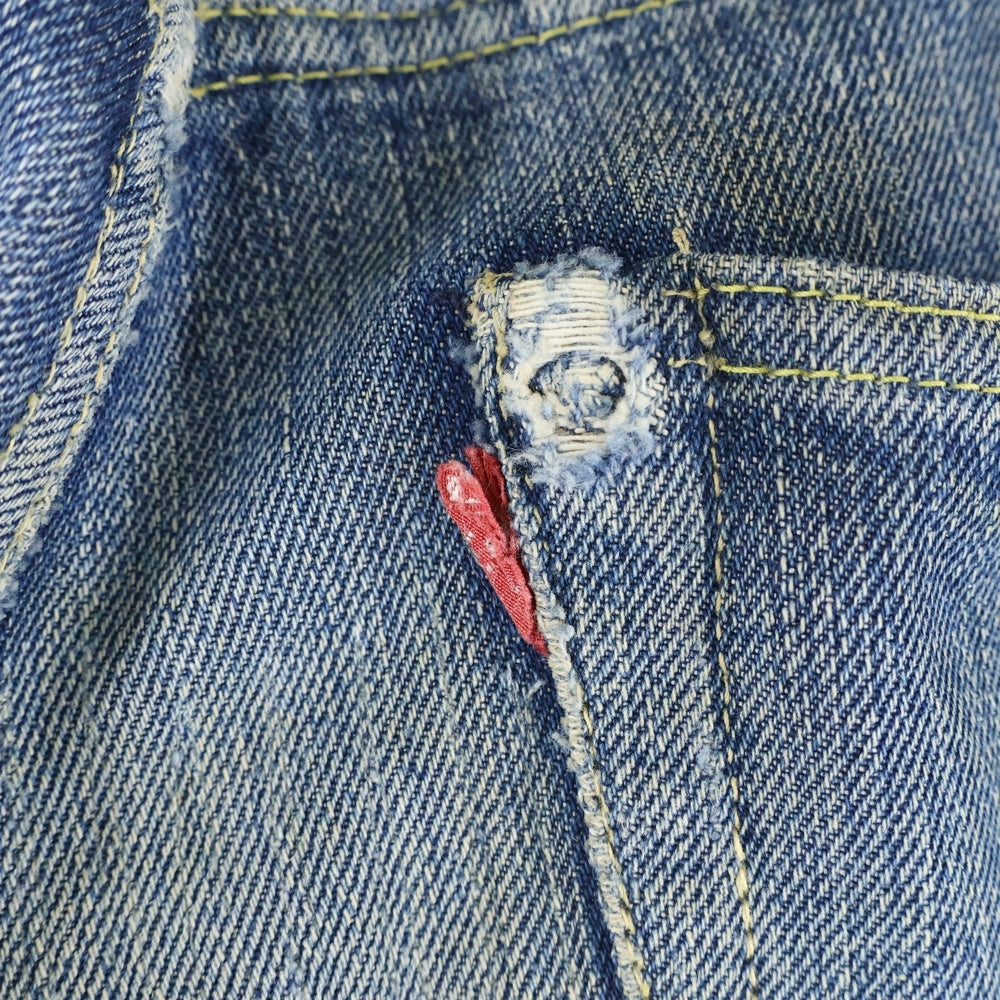 Levi's(リーバイス) 40S VINTAGE 501XX 46モデル 革パッチ 片面タブ BIG E 隠しリベットドーム型 小股裏切りっぱなし ヴィンテージ ボタンフライ デニムパンツ インディゴ