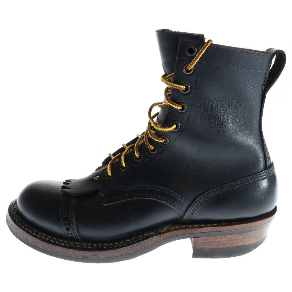 WHITE'S BOOTS(ホワイツブーツ) SMOKE JUMPER スモークジャンパー レザー ハイカット レースアップブーツ ブラック 375-MV