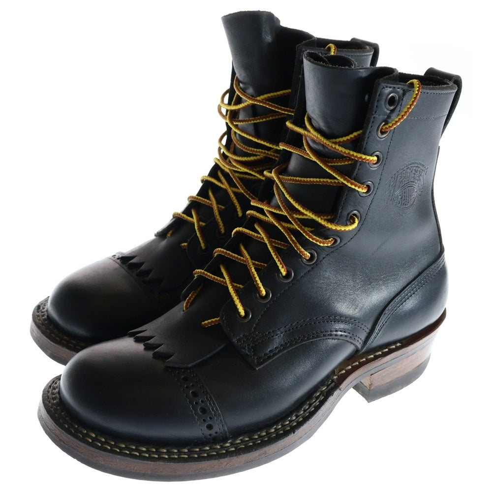WHITE'S BOOTS(ホワイツブーツ) SMOKE JUMPER スモークジャンパー レザー ハイカット レースアップブーツ ブラック 375-MV