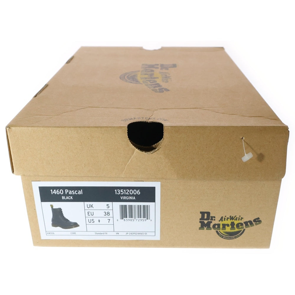 Dr.Martens(ドクターマーチン) 1460 PASCAL VIRGINIA 8ホール レザーシューズハイカットブーツ レディース ブラック 13512006