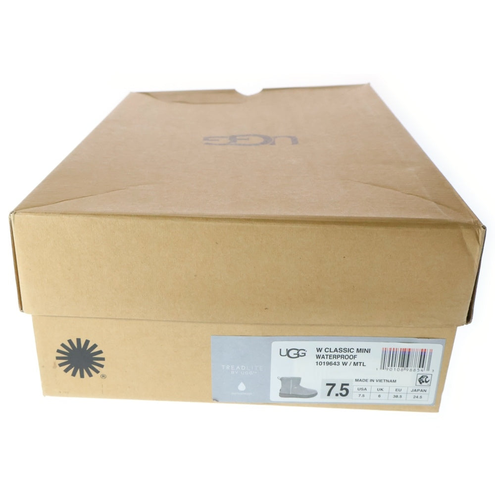 UGG(アグ) CLASSIC MINI WATERPROOF クラシック ミニ ウォータープルーフ ハイカット ブーツ レディース グレー US7.5/24.5cm 1019643 W