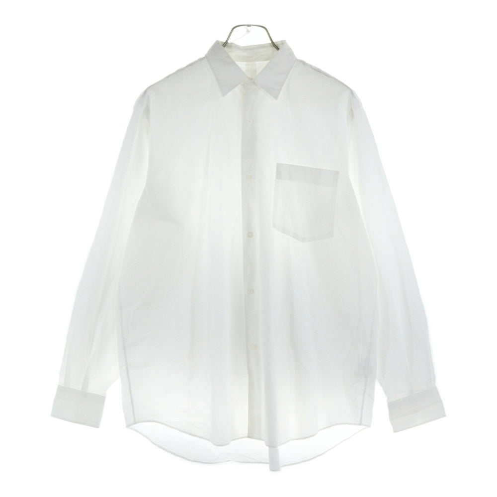 COMOLI(コモリ) 20AW レギュラーカラー 胸ポケット 長袖シャツ ホワイト S03-02001