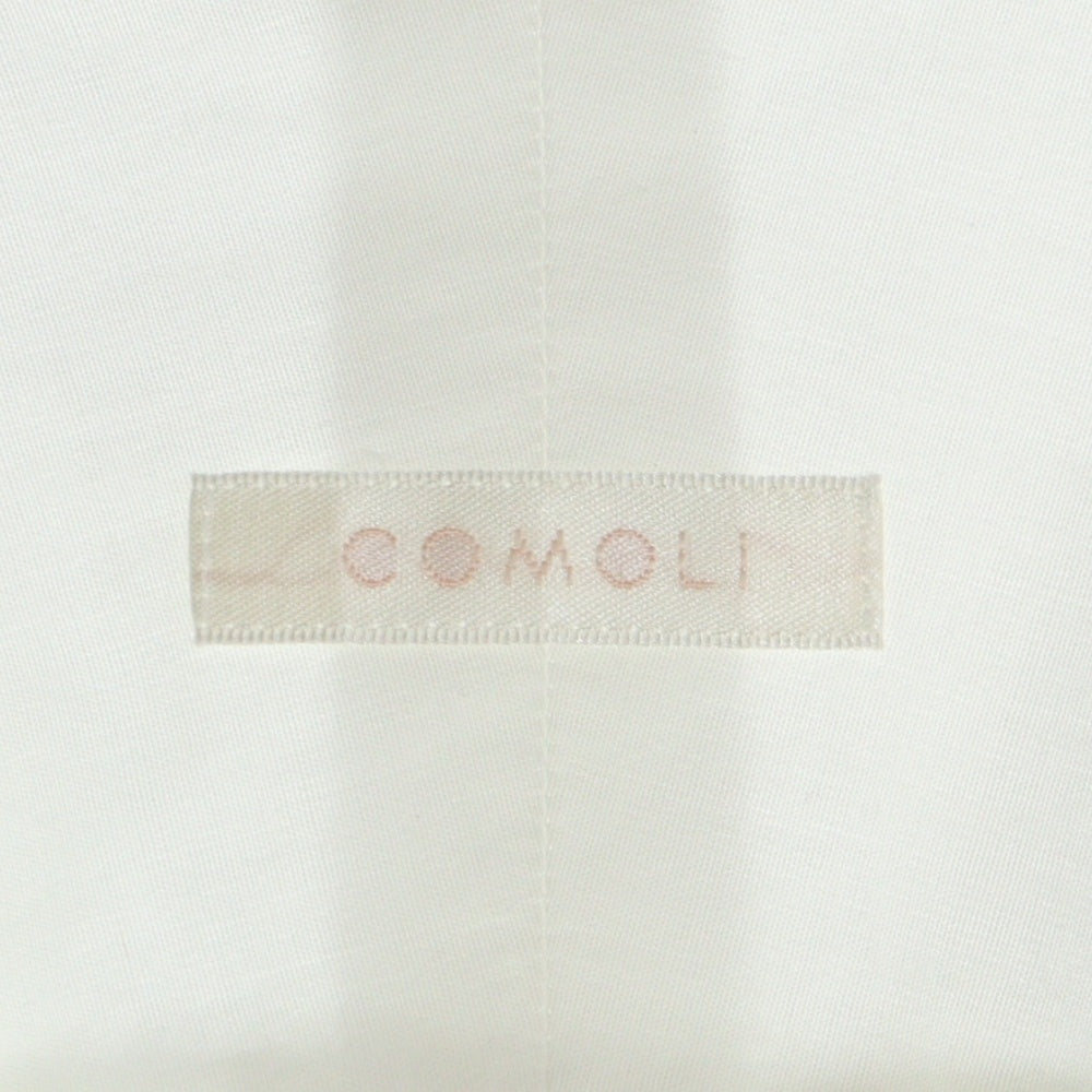COMOLI(コモリ) 20AW レギュラーカラー 胸ポケット 長袖シャツ ホワイト S03-02001