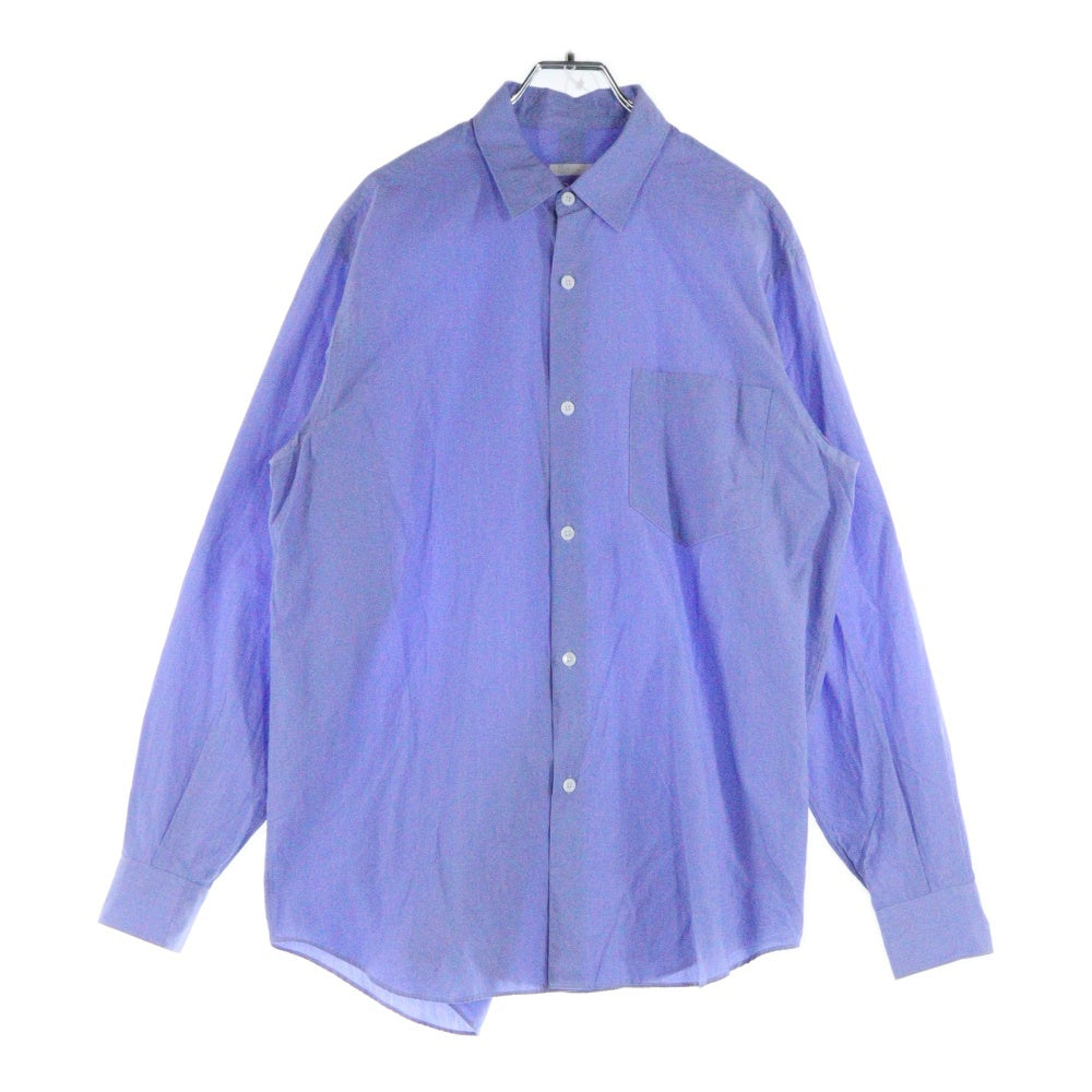 COMOLI(コモリ) 20AW レギュラーカラー 胸ポケット 長袖シャツ ブルー R01-02001