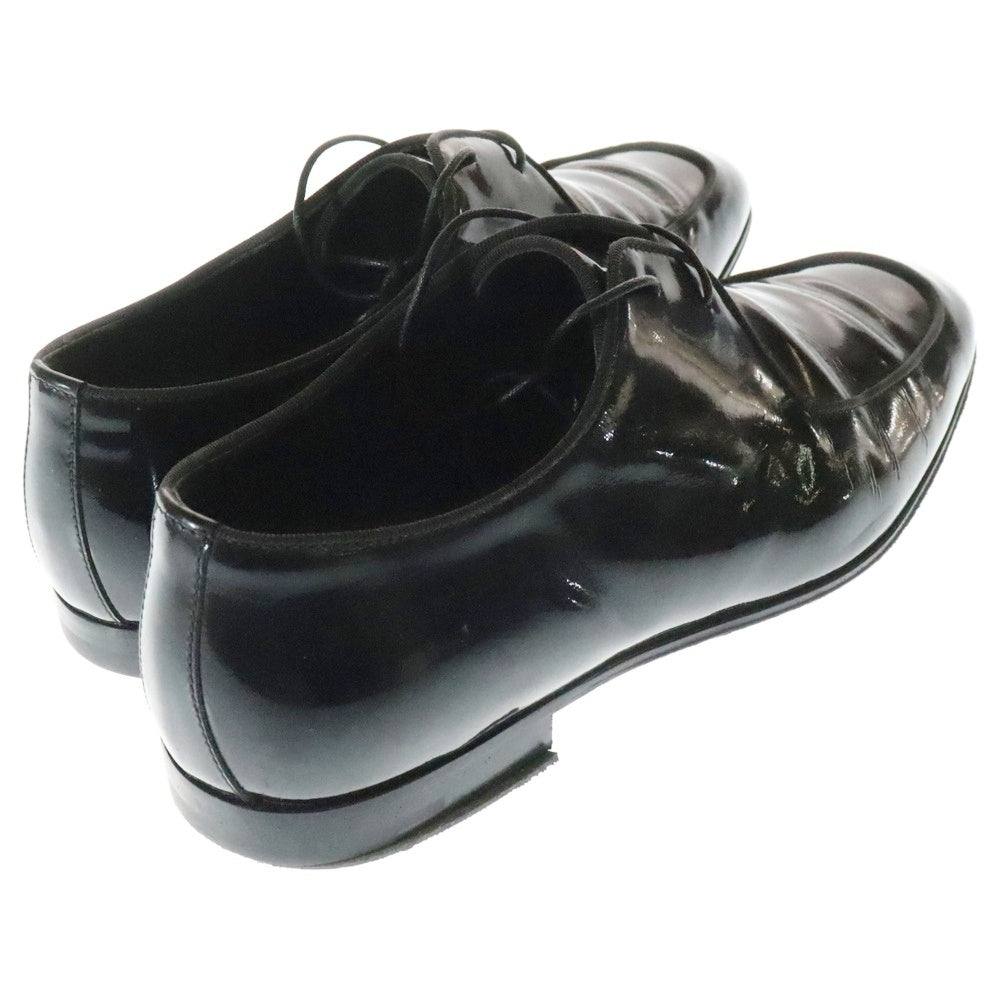 Ermenegildo Zegna(エルメネジルドゼニア) エナメル ビブラムソール レースアップ ドレスシューズ ブラック