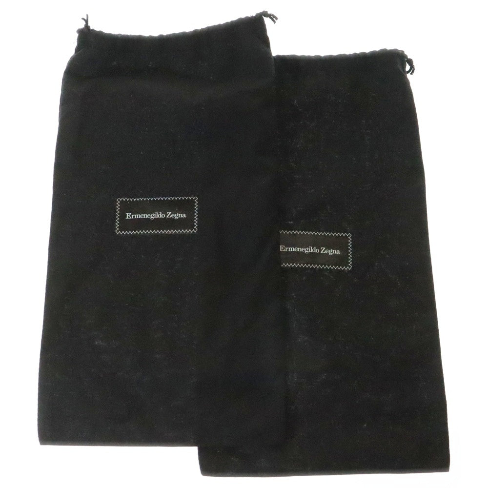 Ermenegildo Zegna(エルメネジルドゼニア) エナメル ビブラムソール レースアップ ドレスシューズ ブラック