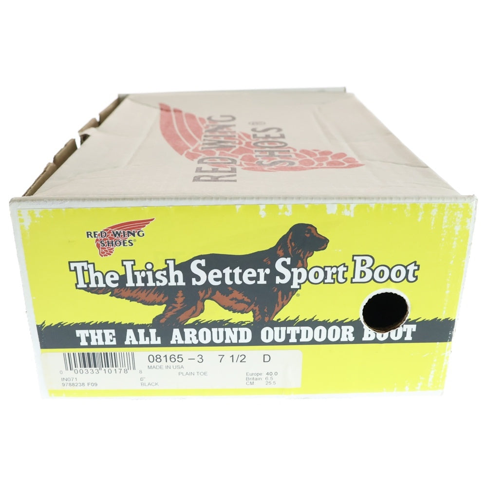 RED WING(レッド ウイング) 6-inch Classic Round 6インチ クラシックラウンド レースアップ レザー ブーツ ブラック US7.5/25.5cm 8165