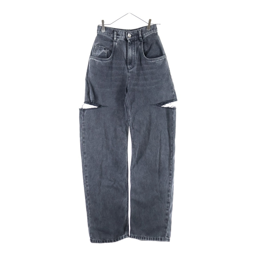Maison Margiela 1(メゾンマルジェラ) SLASH DETAIL DENIM PANTS スラッシュディティール 5ポケット デニムパンツ ブラック レディース S51LA0051