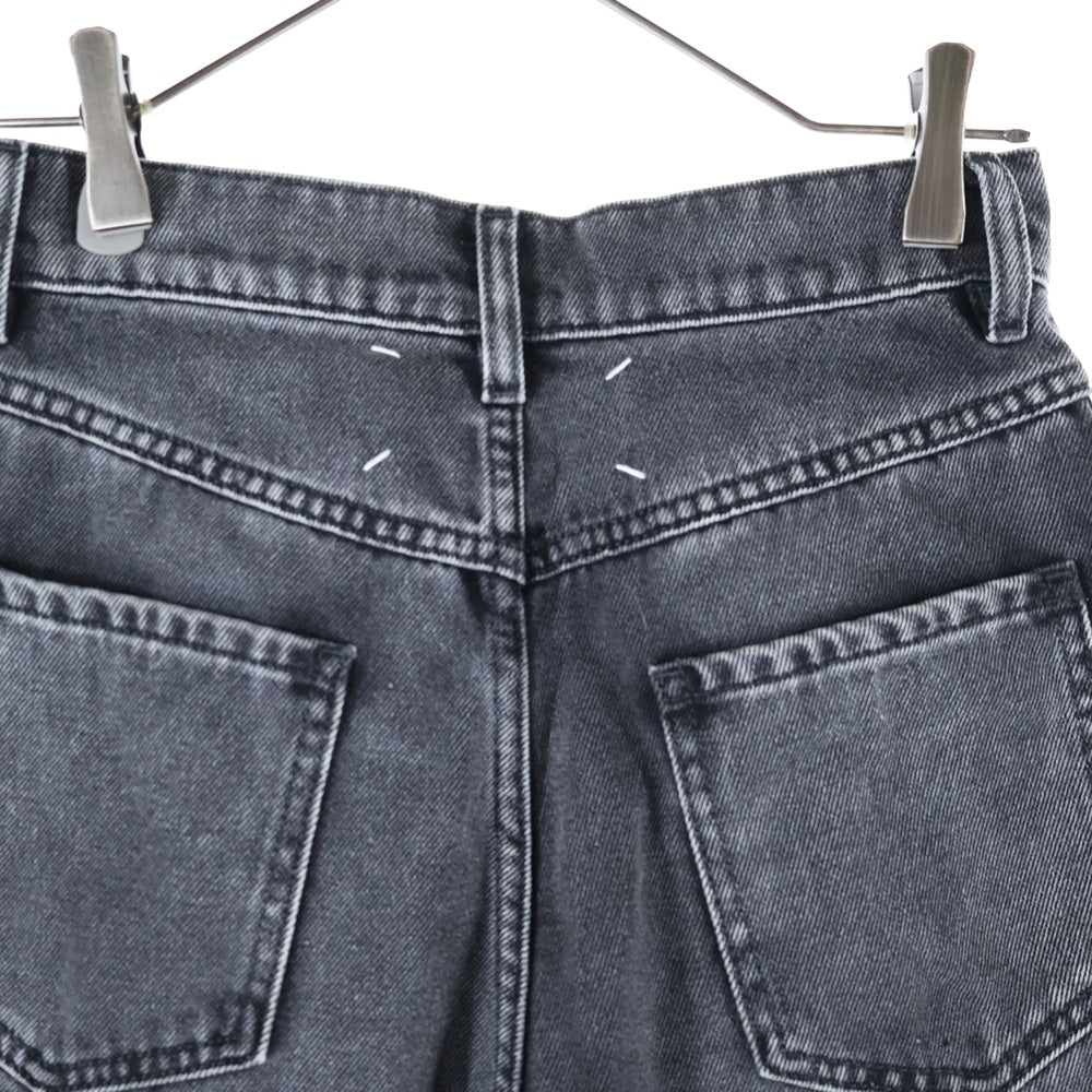 Maison Margiela 1(メゾンマルジェラ) SLASH DETAIL DENIM PANTS スラッシュディティール 5ポケット デニムパンツ ブラック レディース S51LA0051