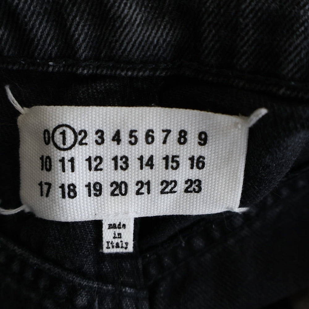 Maison Margiela 1(メゾンマルジェラ) SLASH DETAIL DENIM PANTS スラッシュディティール 5ポケット デニムパンツ ブラック レディース S51LA0051