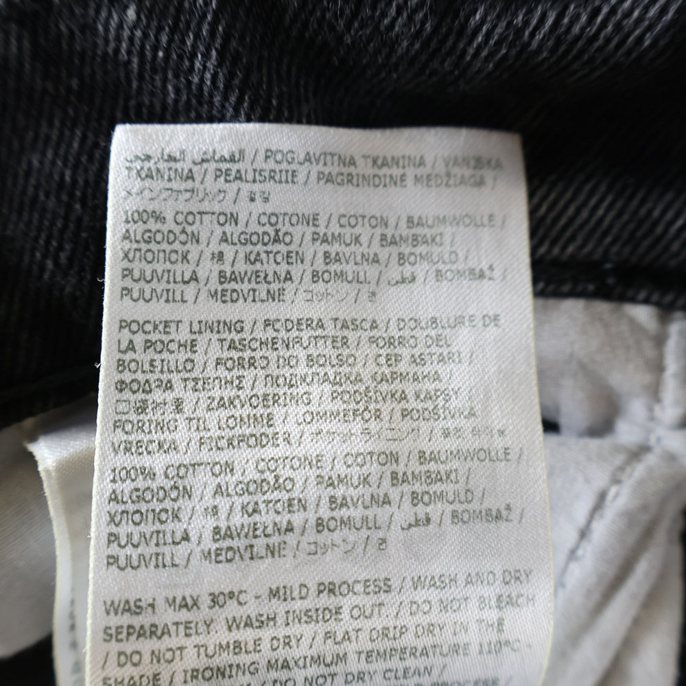 Maison Margiela 1(メゾンマルジェラ) SLASH DETAIL DENIM PANTS スラッシュディティール 5ポケット デニムパンツ ブラック レディース S51LA0051
