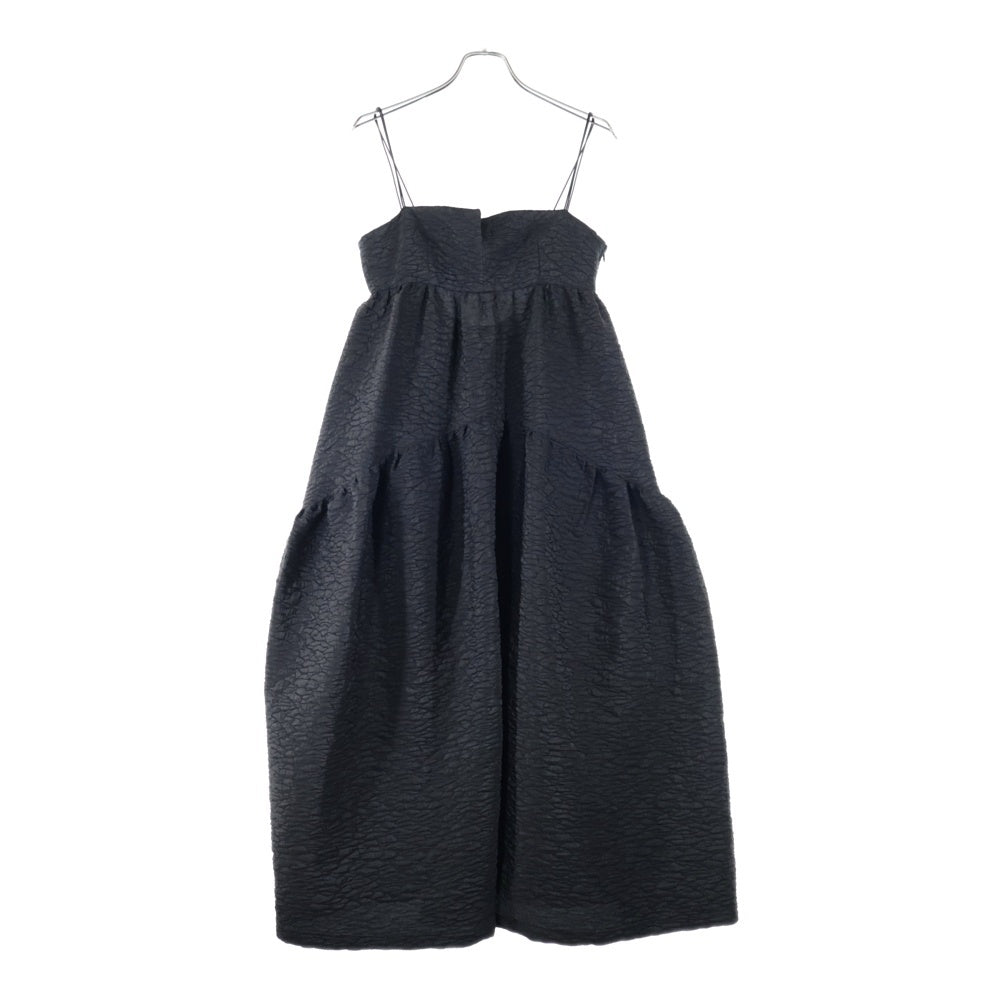 MAISON SPECIAL(メゾンスペシャル ) ウォッシュド加工 ノースリーブ ロングワンピース レディース ブラック 21212265104