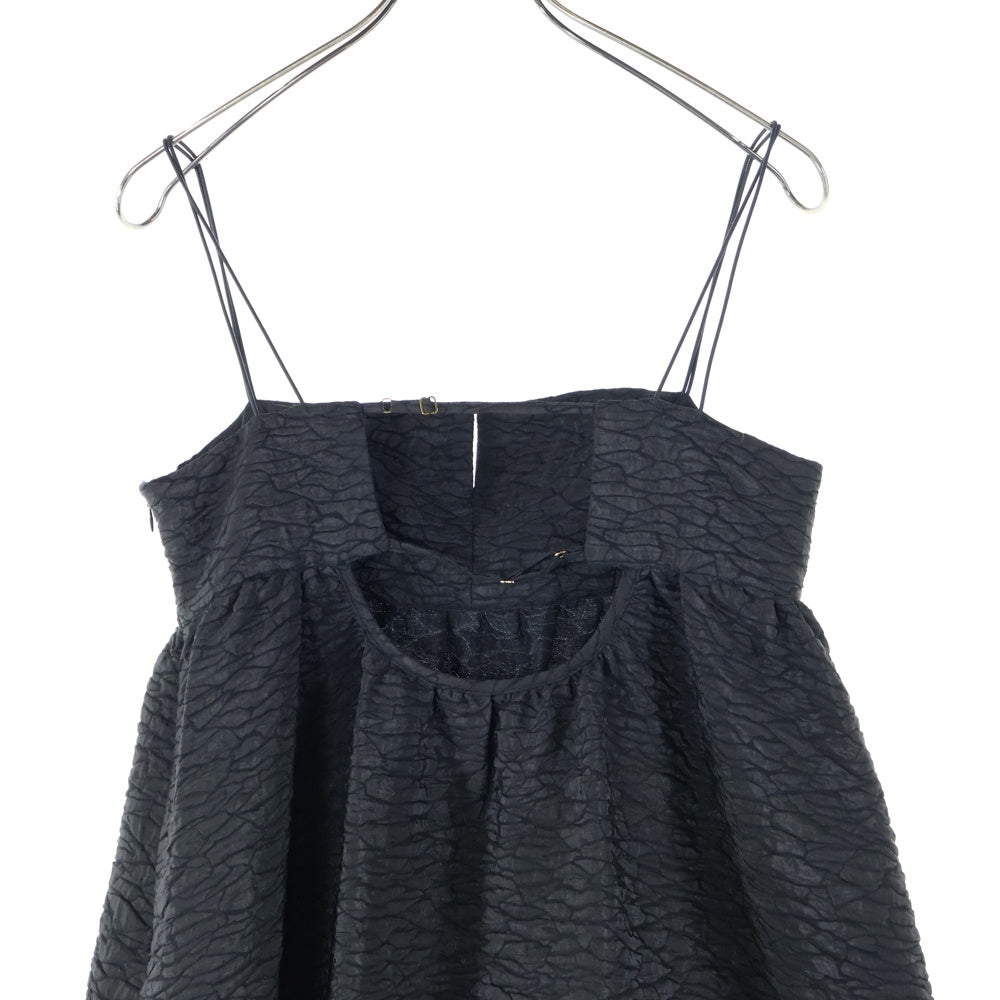 MAISON SPECIAL(メゾンスペシャル ) ウォッシュド加工 ノースリーブ ロングワンピース レディース ブラック 21212265104